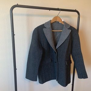 Frame grey wool blazer style jacket